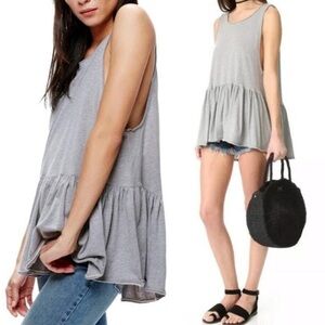 NWT Free People Cantina Swing Tank Top Tunic in Gray
